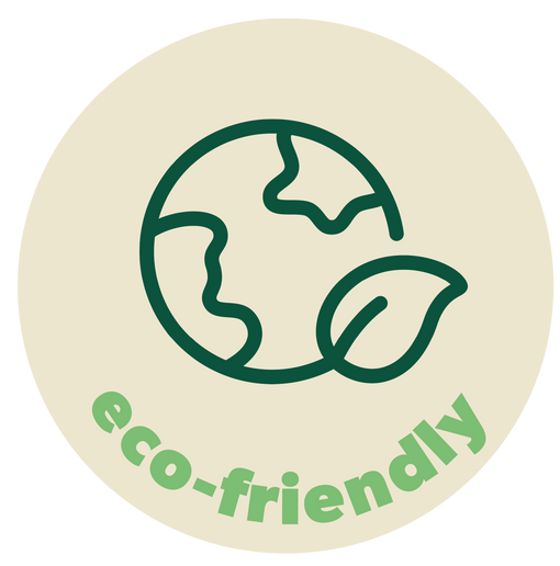 Eco-friendly icon for Turfy, representing our biodegradable probiotic formula and plastic-reducing dissolvable sachet system.