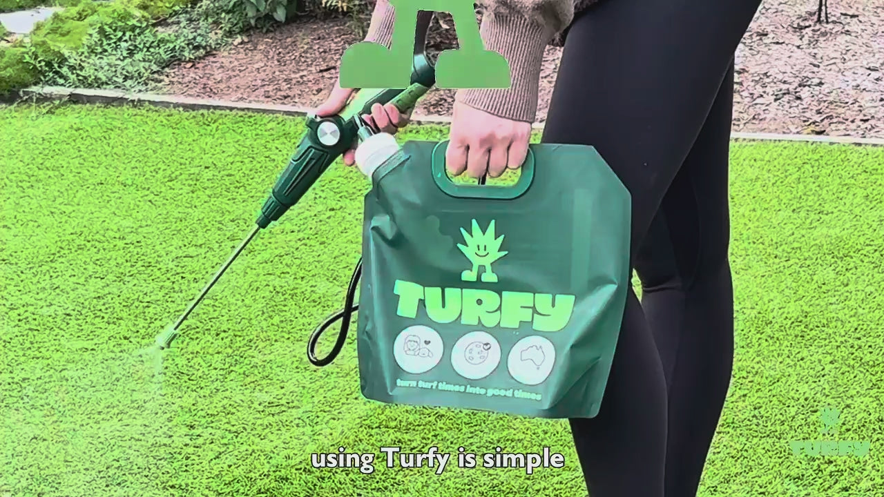 How to apply Turfy on your artificial turf demonstration video with explanation showing how to get the best results 